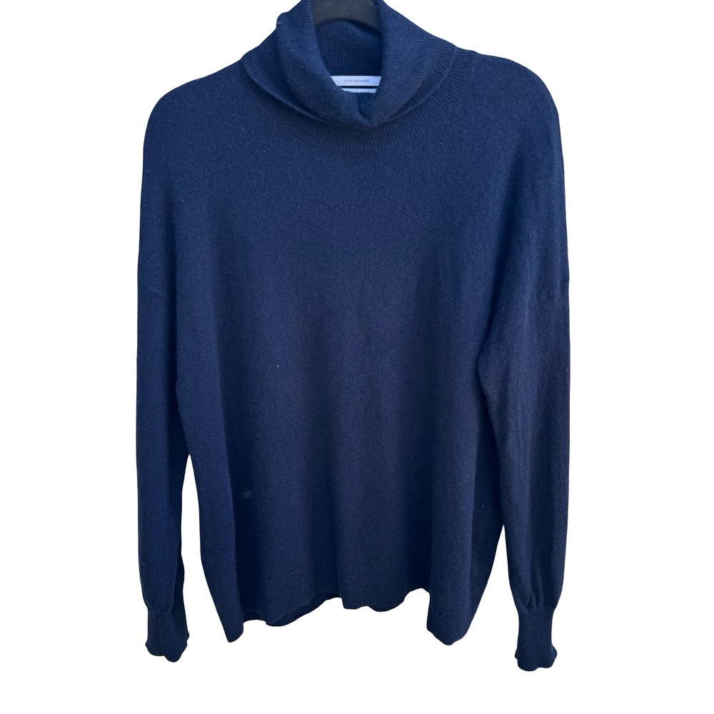 Nordstrom 100% Cashmere Quiet Luxury Minimalist Old Money Turtleneck Sweater XL